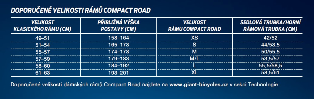 Giant Defy Size Chart