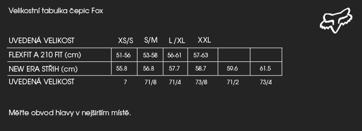 Fox flexfit hat sizing deals