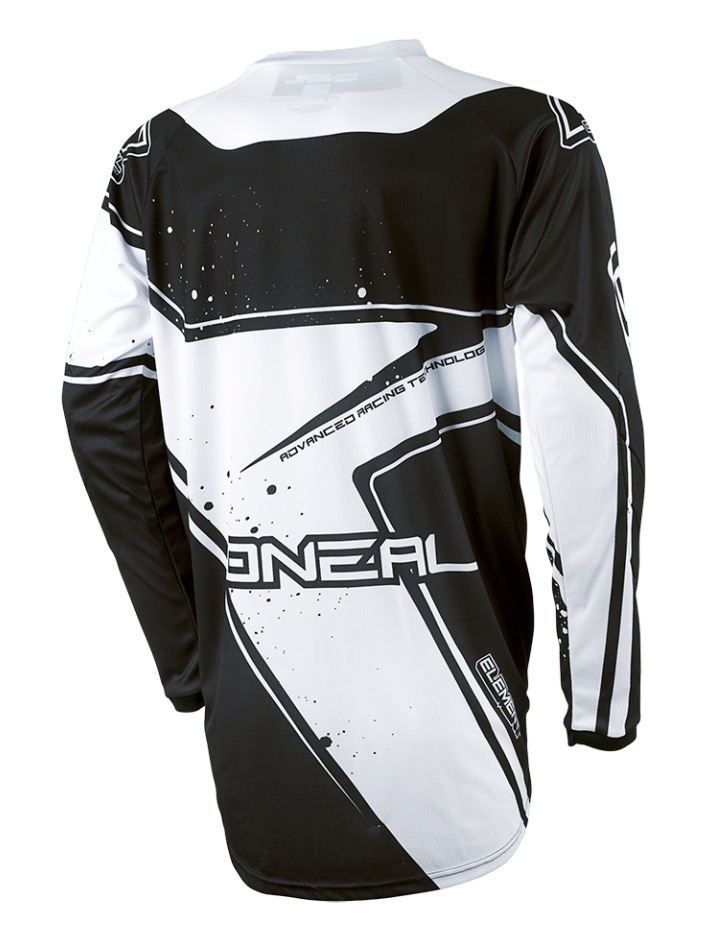 O'neal ONEAL Element adult motocross jersey wht/blk SMALL 0024-102 