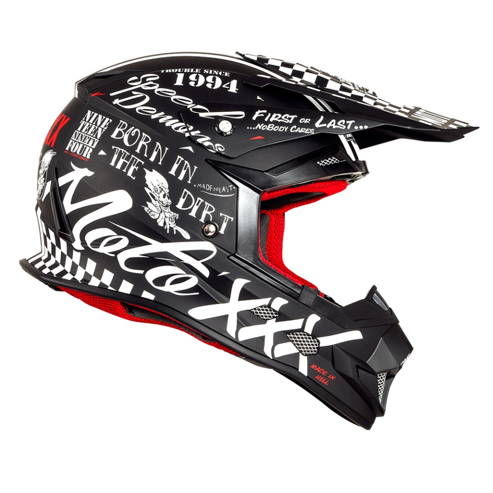 ONeal Moto XXX Moto Cross Torment Helm Schwarz Motorrad MX Enduro Offroad Quad 