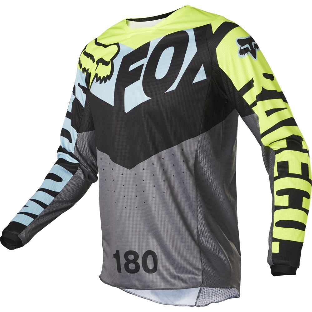 デッドストック FOX 180 マルチロゴプリント モトクロス Jersey L デッドストック FOX 180 マルチロゴプリント モトクロス Jersey