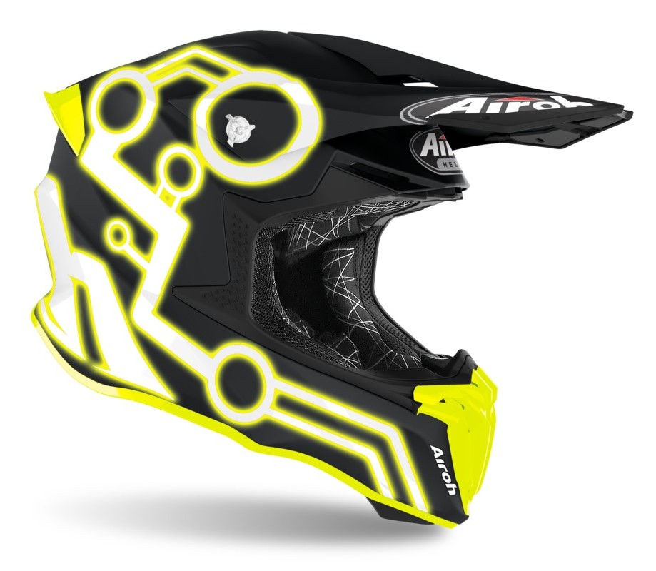 New 2020 Airoh Twist 2.0 Anth Yellow Helmet 100% Black Goggles Mirror Lens S M L 