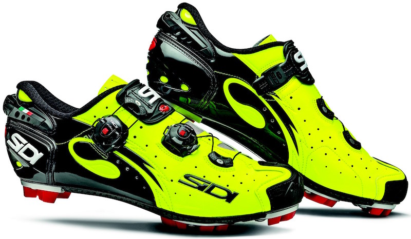 SIDI Drako Carbon SRS MTB Cycling Shoes Black/Yellow Fluo 