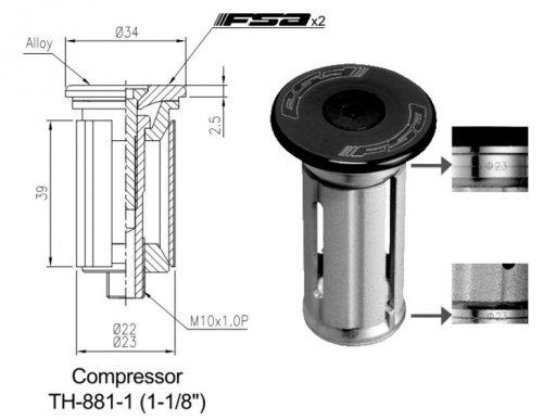 FSA Compressor Pro 1-1/8"