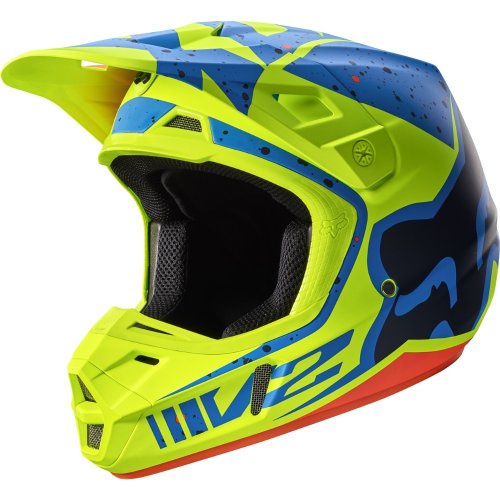 Fox V2 Nirv MX17 Helmet (yellow/blue)