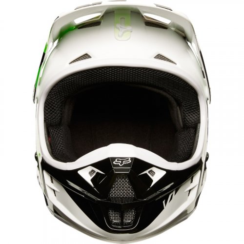 Fox V1 Race MX18 Helmet (white/black/green)