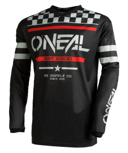 2021 O'Neal Element Factor Grau Blau Jersey Trikot MX Motocross MTB Enduro Quad 