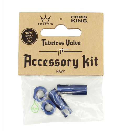 Peaty´s Chris King MK 2 Tubeless Valve Accessory Kit - Navy