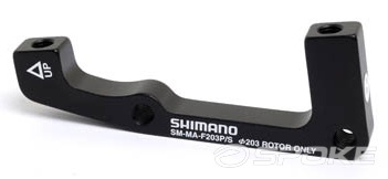 Shimano F203p/s Disc Brake Adaptor for 203mm Rotor 74mm Caliper 51mm Fork for sale online