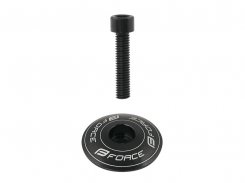 Force CNC Ahead Star Nut + Top Cap (black)
