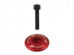 Force CNC Ahead Star Nut + Top Cap (red)