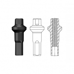 Sapim Double Square Secure Lock Alu Nipple